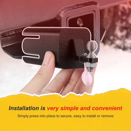 2024 New 50mm Trailer Hook Cover Car Tow Bar Ball Cover with Tiny Nuts Waterproof Plastic Towing Hitch Covers Trucks Accessories