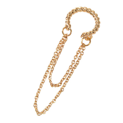 1 pc Punk Jewelry Gold Silver Chain Cartilage Earrings Ear Cuff Hiphop Accessory-5