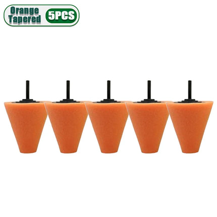 1-10PCS Car Hub Polishing Sponge Grinding Head Conical Sponge Wheel Metal Plastic Grinding Tool Auto Rim Cleaning Accessories