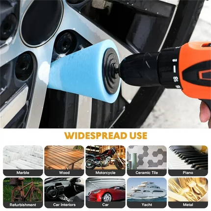 1-10PCS Car Hub Polishing Sponge Grinding Head Conical Sponge Wheel Metal Plastic Grinding Tool Auto Rim Cleaning Accessories